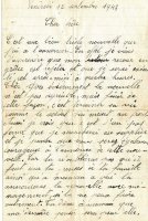 Dernière lettre de Louis Le Guen à son frère Yves (page 1)
