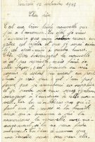 Dernière lettre de Louis Le Guen à son frère Yves (page 1)