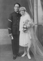 Photo de mariage de François Kéromnès et Henriette Le Bot (1929)