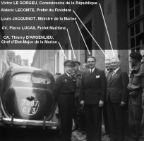 Visite du ministre Jacquinot à Landerneau le 24 septembre 1944