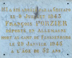 Plaque commémorative du 4 Rue Georges Sand à Brest