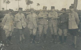 Aimé Talec (1er à droite) durant la Première Guerre mondiale