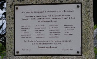 Stèle commémorative du Bouguen à Brest