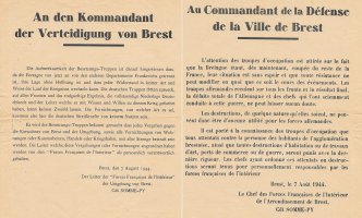 Déclaration de l'état de siège par les F.F.I de Brest