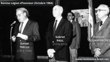 Remise de la Légion d'honneur à Gaby Paul (12 octobre 1984)